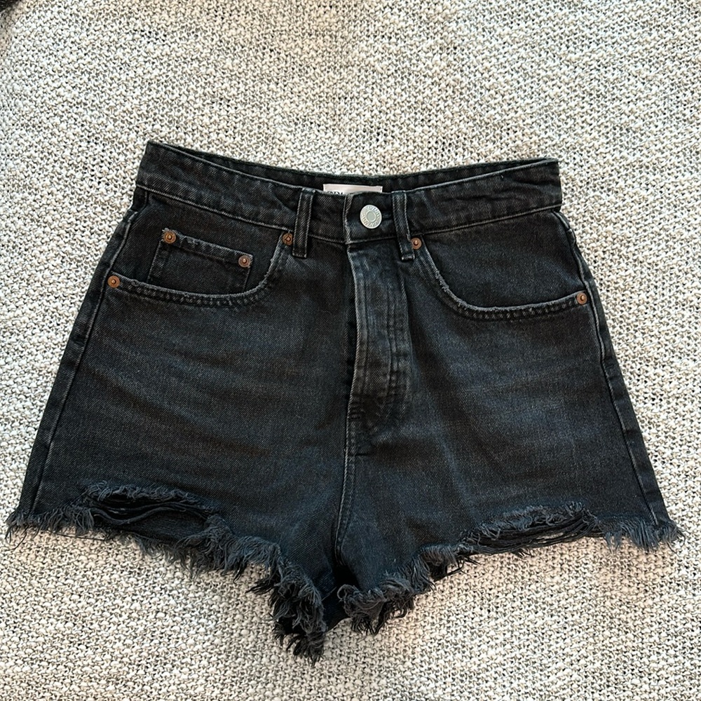 Zara Black Jean Shorts